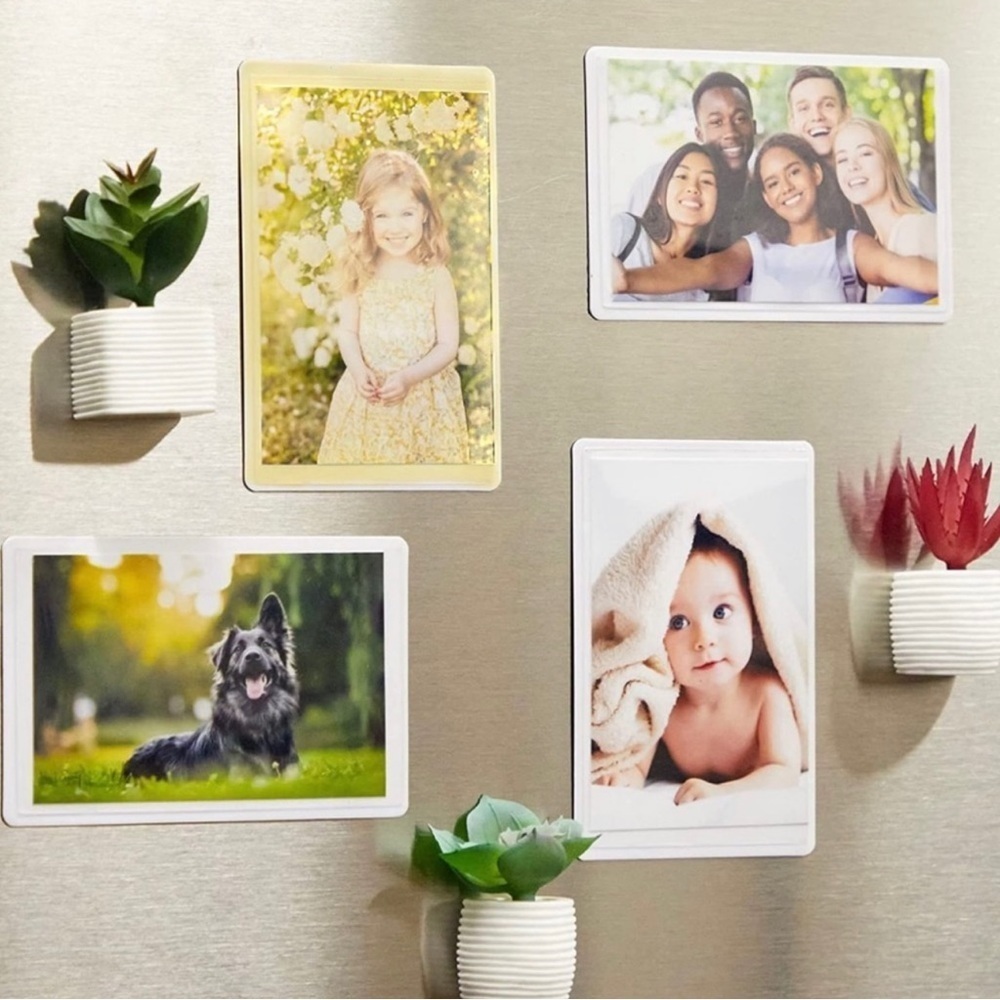 Yellow Picture Frame Sleeve Magnet for Refrigerator